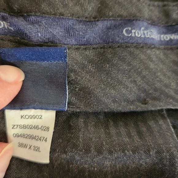 Croft & Barrow Mens Black 38x32 Pants - Picture 6 of 10